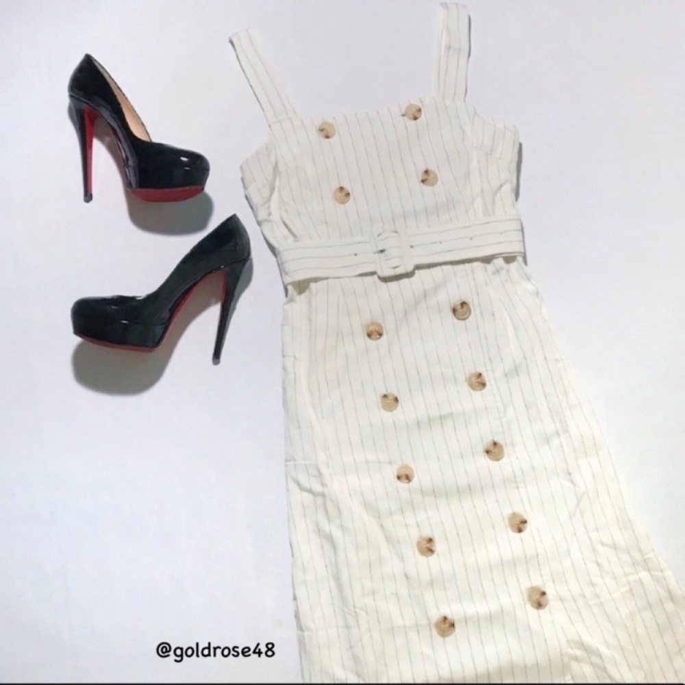 Reformation Palma dress in Gordon Stripe